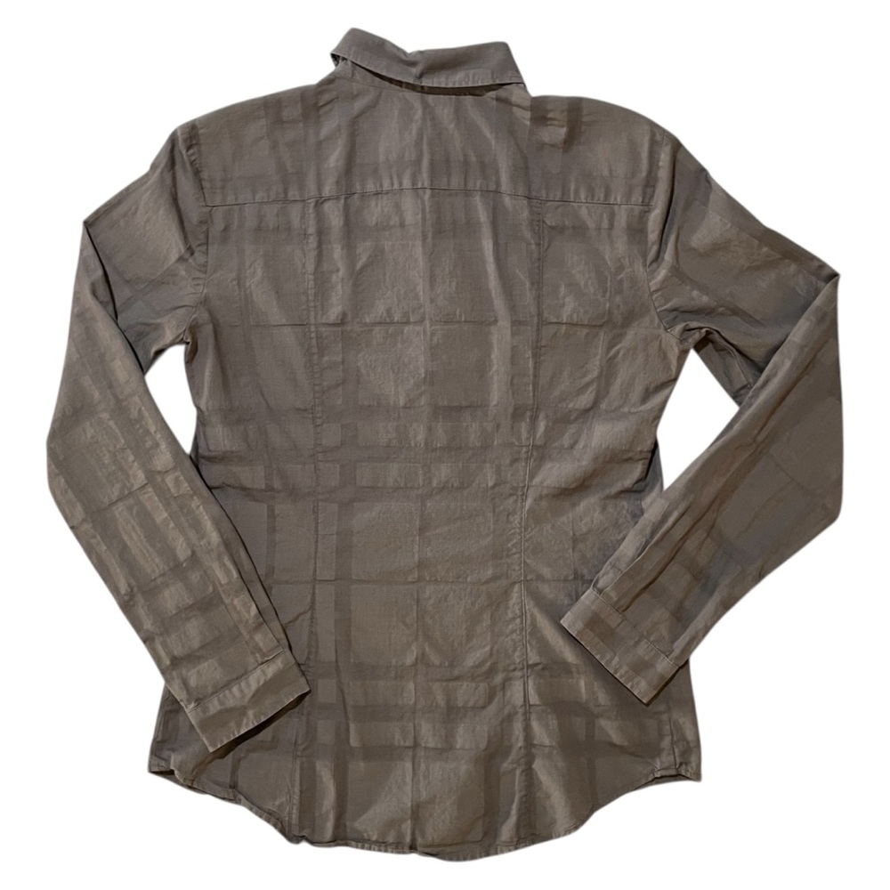 BURBERRY BRIT Gray Nova Check Button Down Shirt Small - Picture 8 of 11